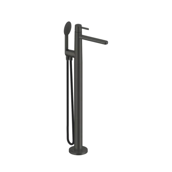 Grifo de Pie para Bañera Exenta Sanycces Dedal en acabado Metal Raw, maneta Dedal pin