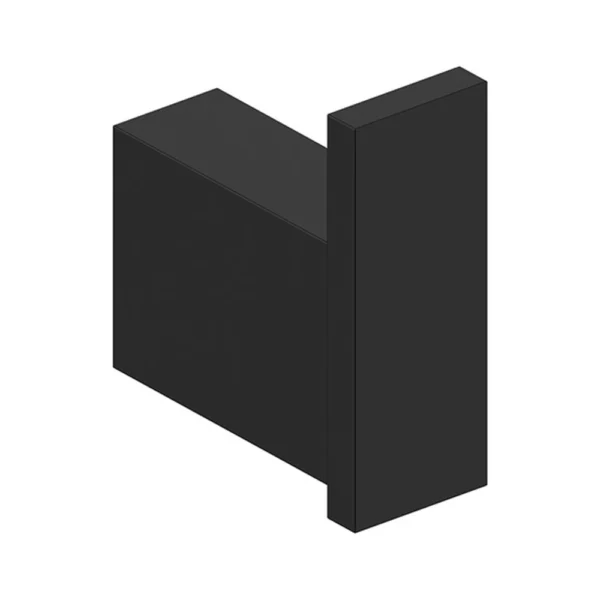 Colgador simple Cubo de Sanycces en negro mate sobre fondo blanco