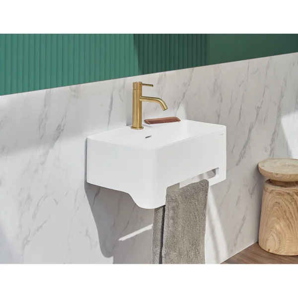 Lavabo mural Cork de Sanycces en blanco mate