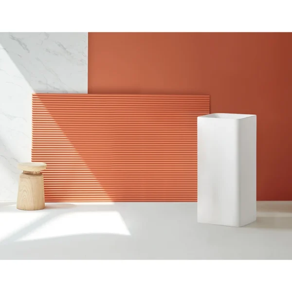 Lavabo exento Cuadra de Sanycces, vista del modelo