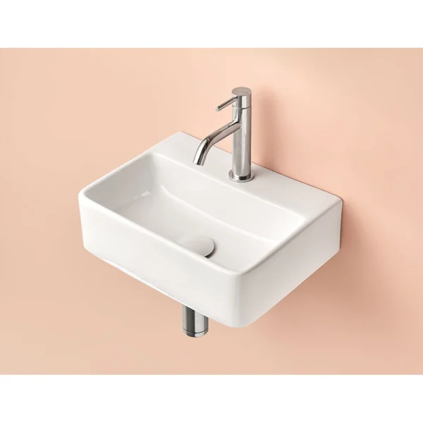 Lavabo Cosenza de Sanycces en blanco brillo