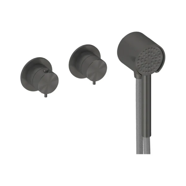 Grifo Termostático de Ducha con Ducha de Mano – Sanycces – Pool, acabado Metal Raw