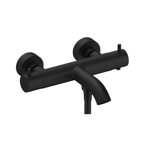 Grifo Termostático Exterior para Bañera y Ducha – Sanycces – Loop, acabado negro mate